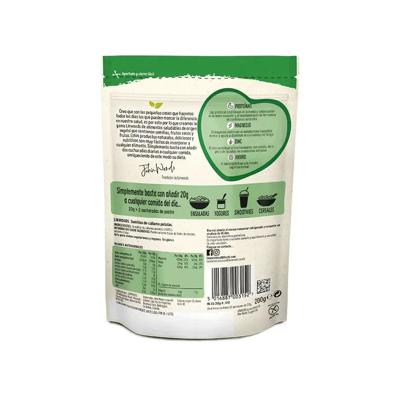 Linwoods Peeled Hemp Seeds 225Gr.