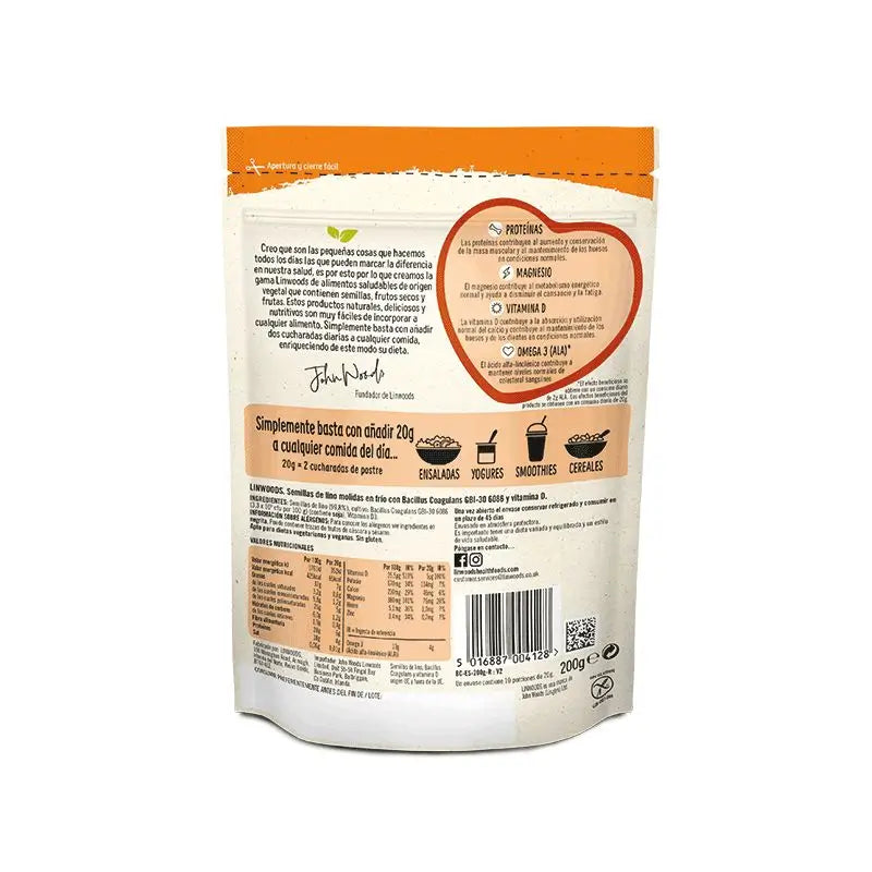 Linwoods Ground Flaxseed With Bacillus And Vit D 200Gr