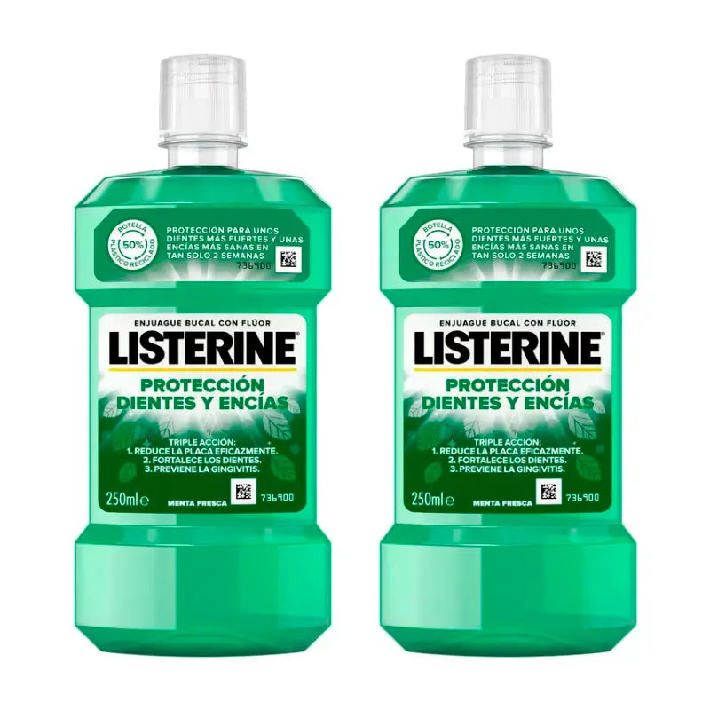 Listerine Duplo - Teeth & Gums Mouthwash, 2 x 250 Ml