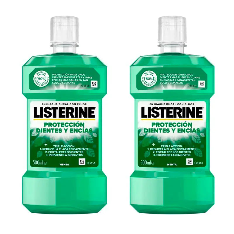 Listerine Duplo - Teeth & Gums Mouthwash, 2 x 500 Ml