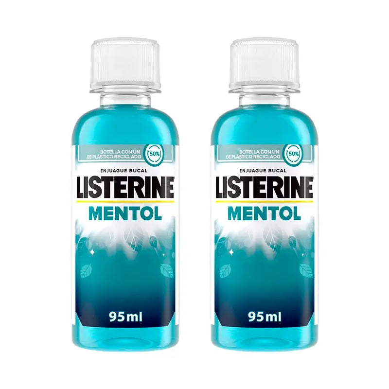 Listerine Duplo, Menthol Mouthwash, 2 x 95 Ml