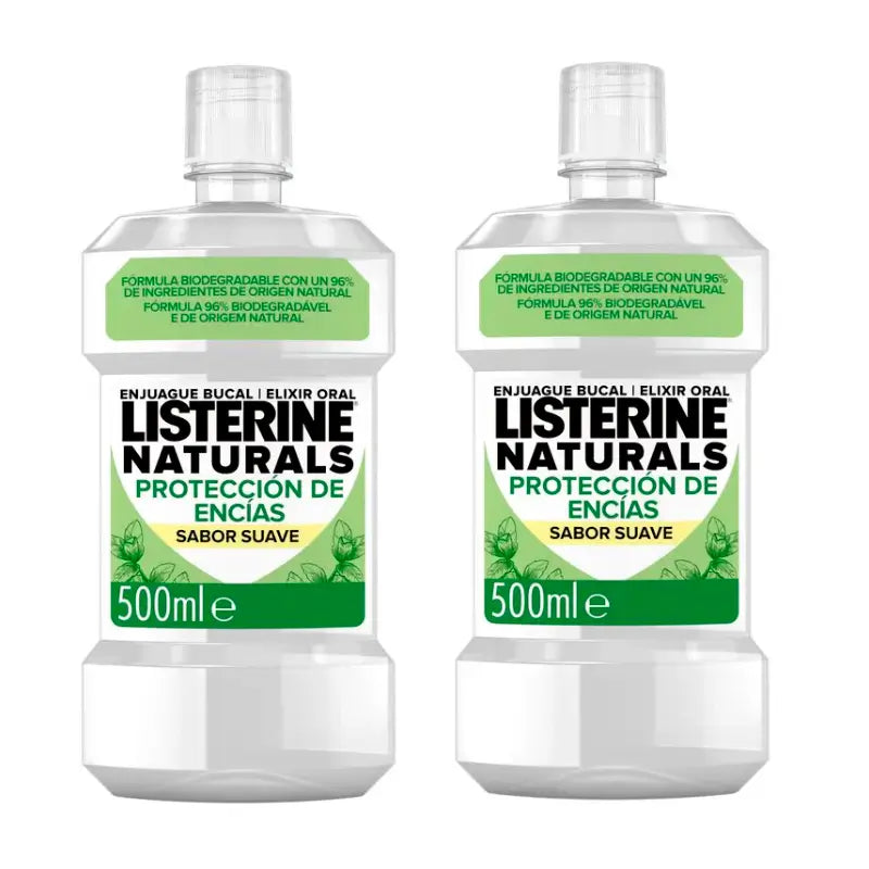 Listerine Duplo Naturals Gingival Mouthwash, 2 x 500 Ml