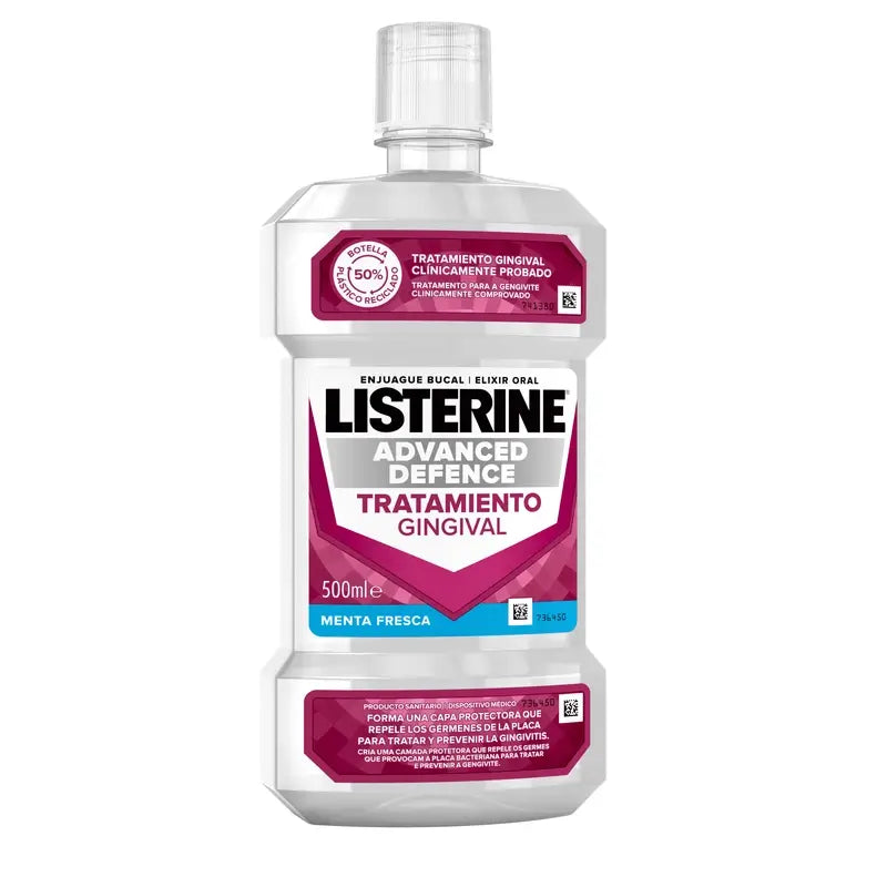 LISTERINE Advanced Defence Gingival Treatment Mouthwash, Fresh Mint Flavour, 500 ml