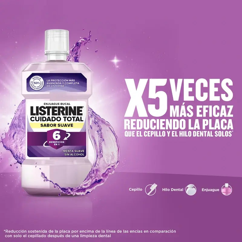 Listerine, Total Care Mouthwash Mild Flavour, 500 ml