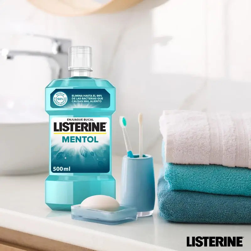 Listerine, Mouthwash Menthol, 500 ml + 250 ml