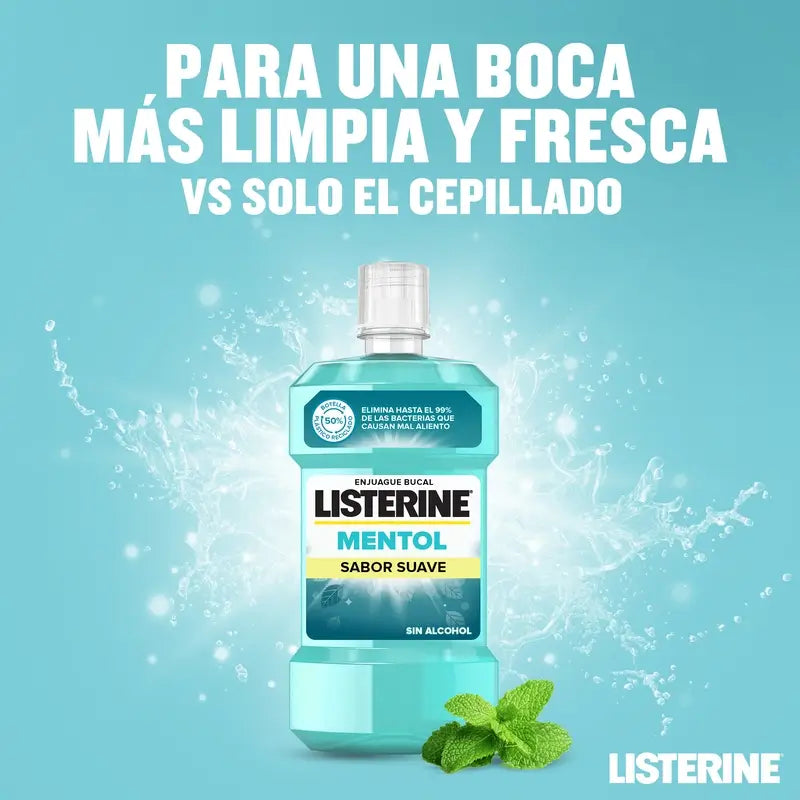 Listerine, Mild Flavour Menthol Mouthwash, 250 ml