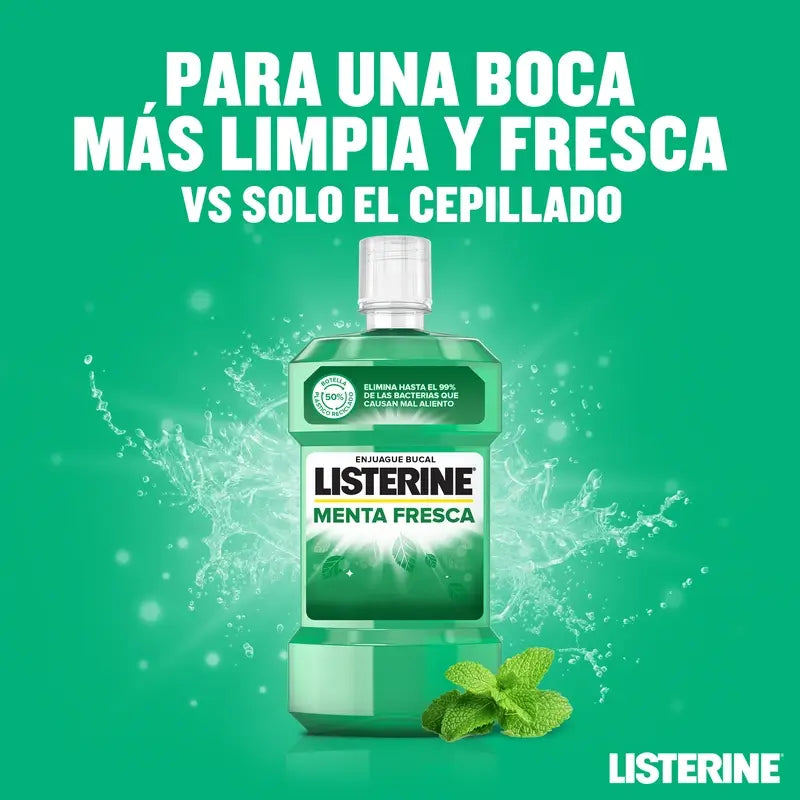 Listerine Mouthwash Peppermint Fresh Mouthwash, 500 ml