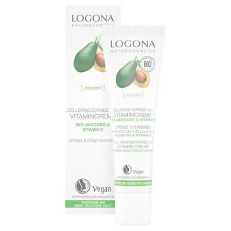 Logona Crema Vitaminica Regeneradora 24H Aguacate 30Ml.