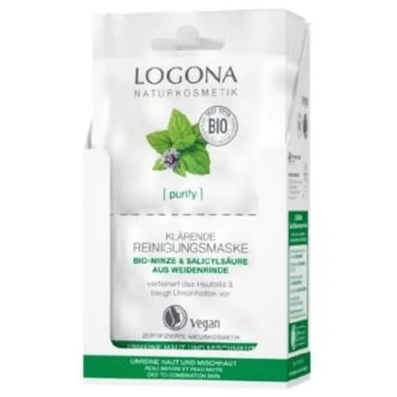 Logona Mascarilla Purificante Menta-Ac. Salicilico 10Sbrs