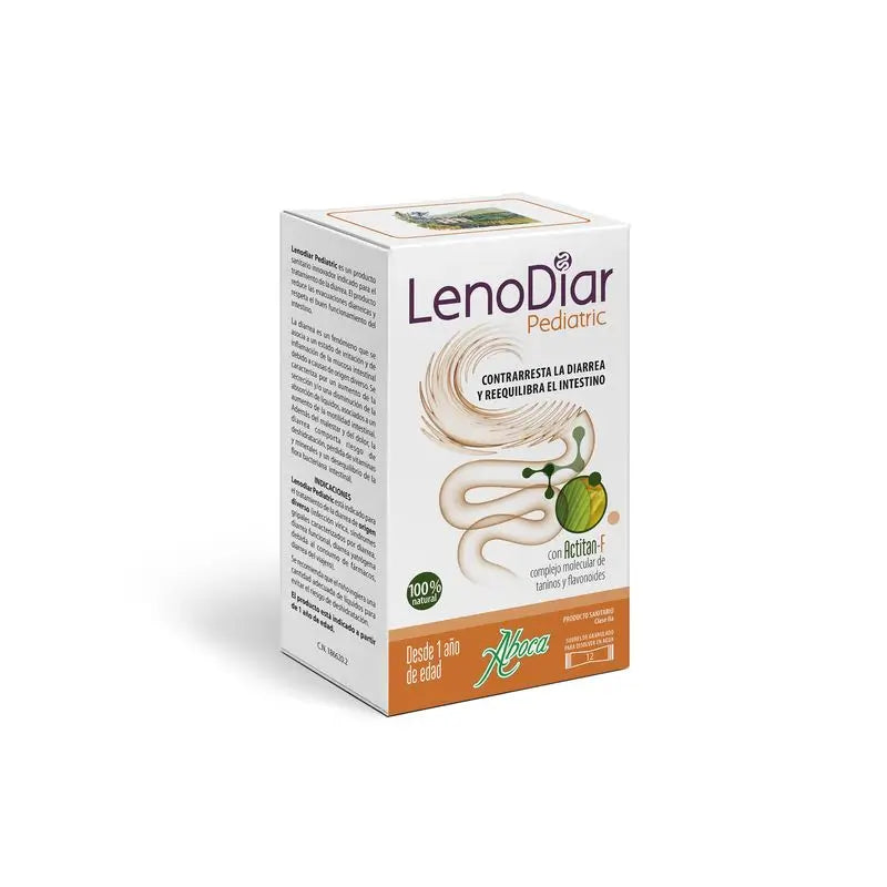 Aboca Lenodiar Pediatric Acute and Chronic Diarrhoea Treatment, Good Bowel Function, Children, 12 sachets