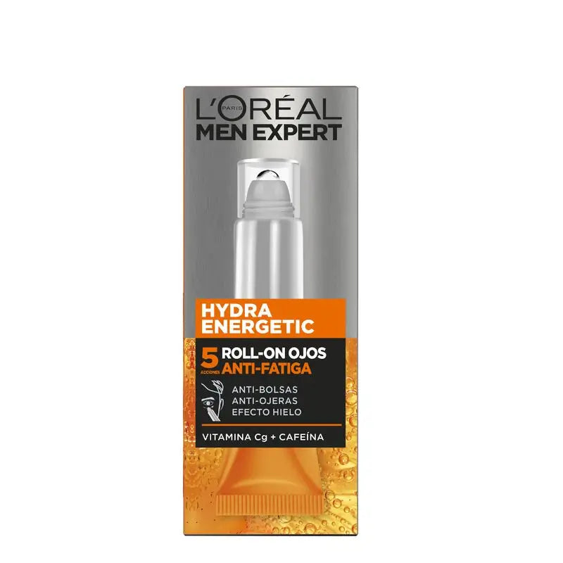 L'Oréal Paris Men Expert Hydra Energetic Roll-On Eyes Ice Effect Anti-Bags & Anti-Dark Circles For Men - 10 Ml