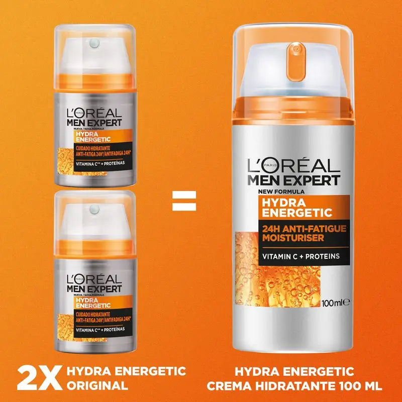 L'Oréal Paris Men Expert Hydra Energetic Xl Cream: Energising Anti-Fatigue Moisturiser for Men, 50Ml