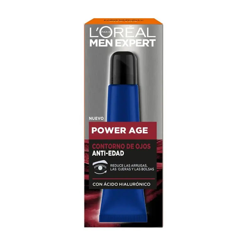 L'Oréal Paris Men Expert Power Age Anti-Ageing Eye Contour with Hyaluronic Acid [New Vitalift Pack].