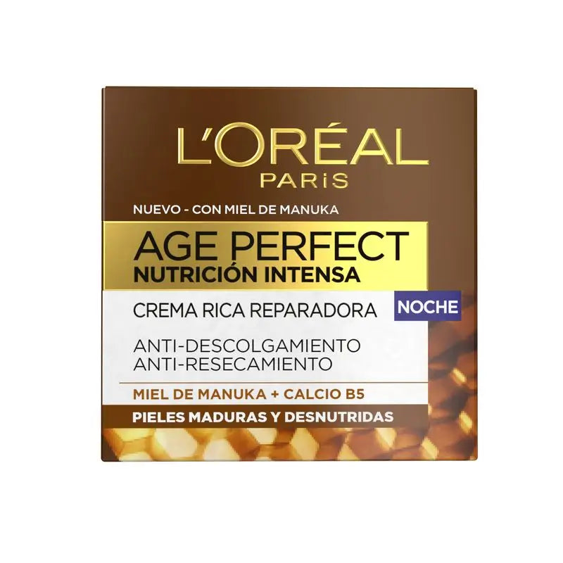 L'Oréal Paris Age Perfect Intense Nutrition Rich Repairing Night Cream Mature and Undernourished Skin 50Ml