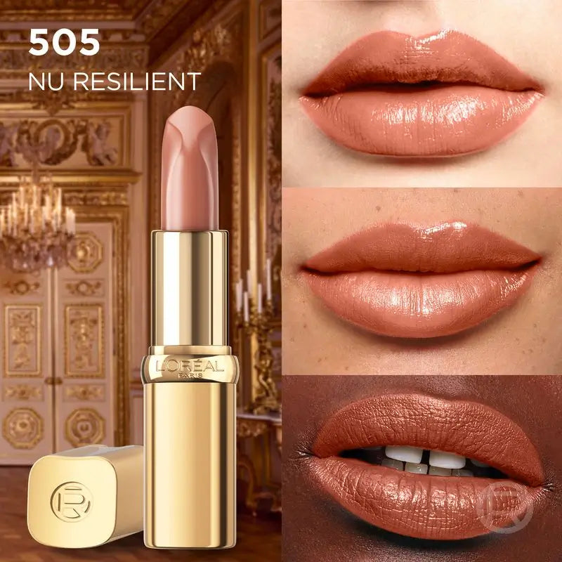 L'Oréal Paris Lipstick Color Riche Nudes Of Worth Satin Lip Gloss Shade 505 Nude Resilient