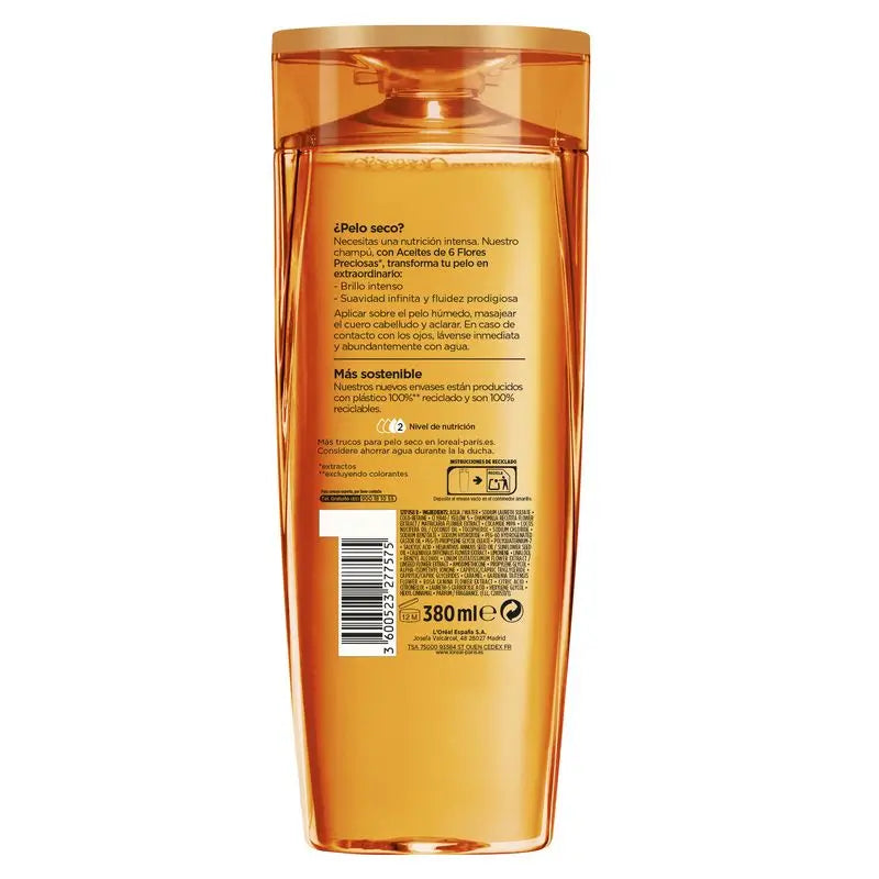 L'Oréal Paris Elvive Extraordinary Oil Nourishing Shampoo For Dry Hair 380 Ml