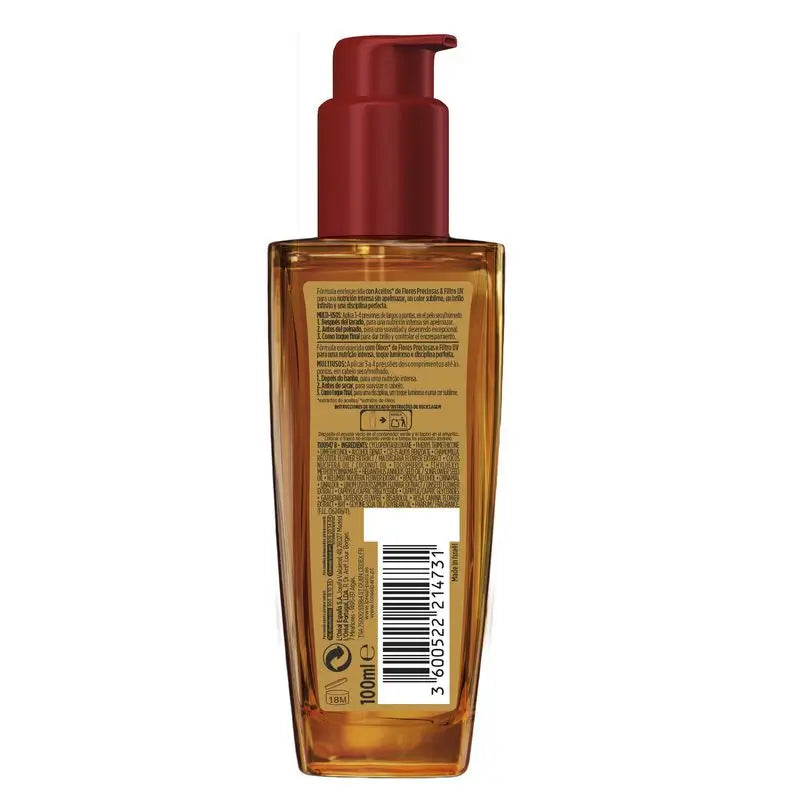 L'Oréal Paris Elvive Colour Live Extraordinary Oil, Universal Use Treatment For Colour Treated Hair 100Ml