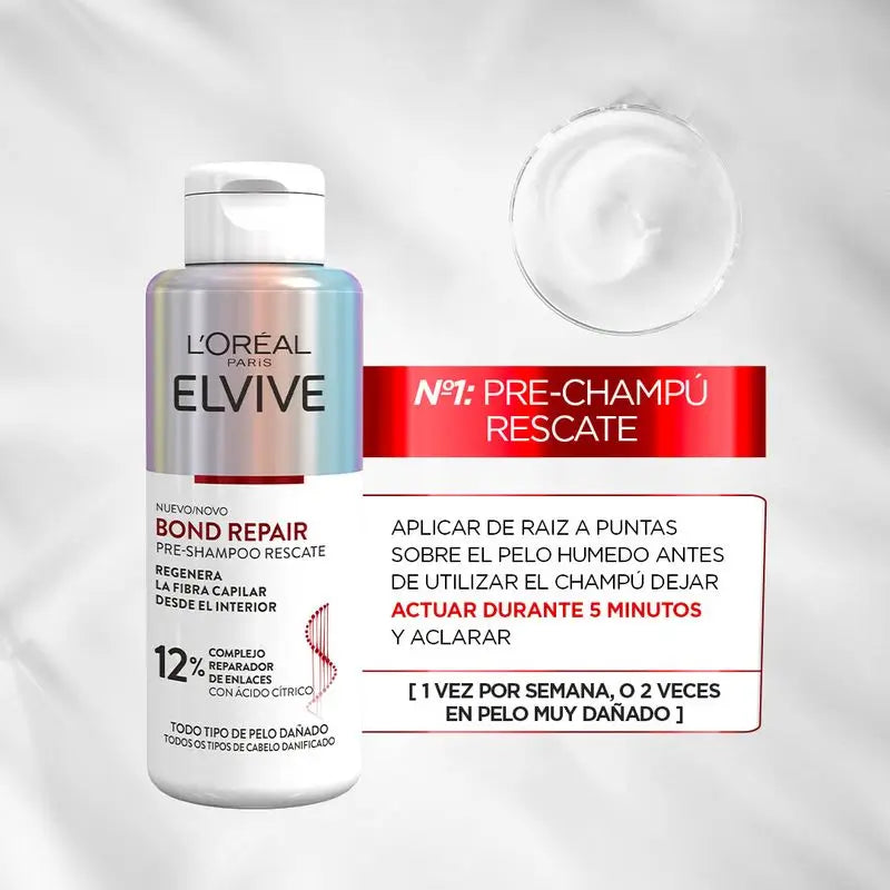 L'Oréal Paris Elvive Bond Repair Pre-Shampoo: Rescue, Deep Reconstruction, -98% Breakage