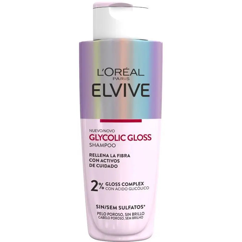 L'Oréal Paris Elvive Glycolic Gloss Shampoo With Glycolic Acid Glycolic Acid Soft & Shiny Hair