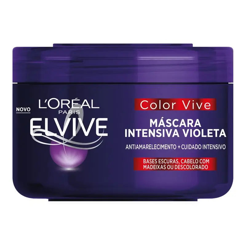 L'Oréal Paris Elvive Color Vive Mask: Violet Mattifying For Blonde, Grey Or Highlighted Hair, 250Ml