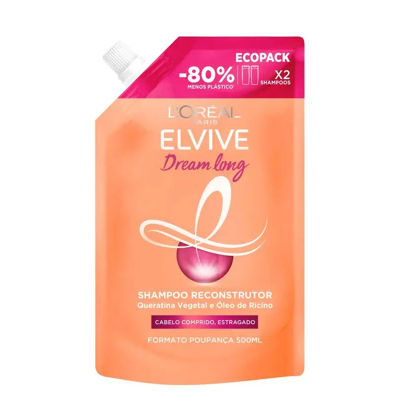 L'Oréal Paris Elvive Dream Long Reconstructing Shampoo For Long, Damaged Hair Ecopack 500Ml