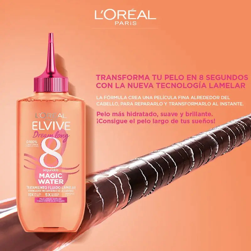 L'Oréal Paris Elvive Dream Long Magic Water: 8S Hair Treatment, Lamellar Technology, 200Ml