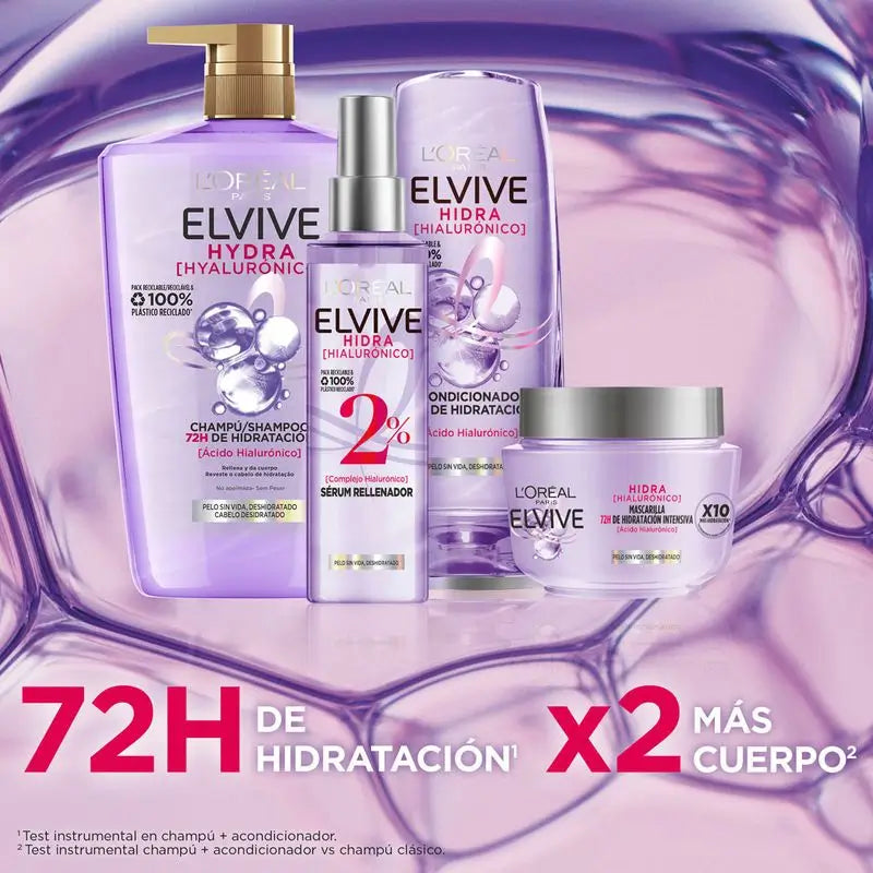 L'Oréal Paris Elvive Hydra Hyaluronic 72H Moisturising Conditioner 300Ml