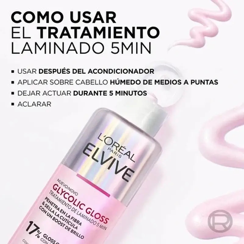 L'Oréal Paris Elvive 5 Min Glycolic Gloss Treatment With Glycolic Acid Soft & Shiny Hair