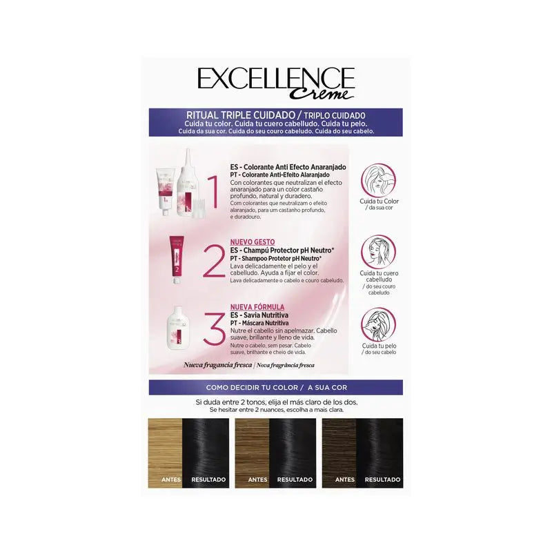 L'Oréal Paris Excellence Deep Auburn Permanent Colour - Shade 100 Deep Black