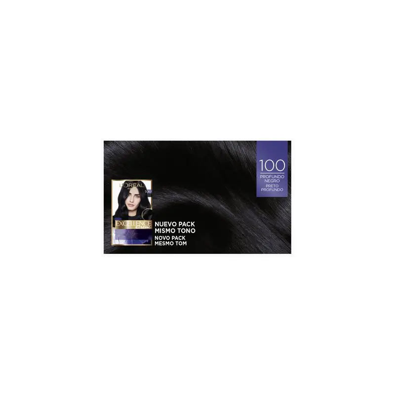 L'Oréal Paris Excellence Deep Auburn Permanent Colour - Shade 100 Deep Black