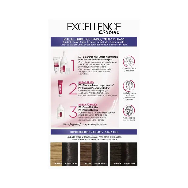 L'Oréal Paris Excellence Deep Brunettes Permanent Hair Color - Shade 200 Deep Brunette