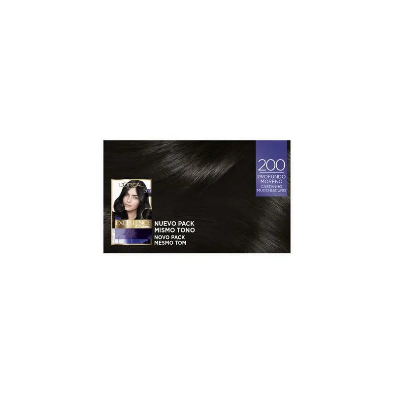 L'Oréal Paris Excellence Deep Brunettes Permanent Hair Color - Shade 200 Deep Brunette