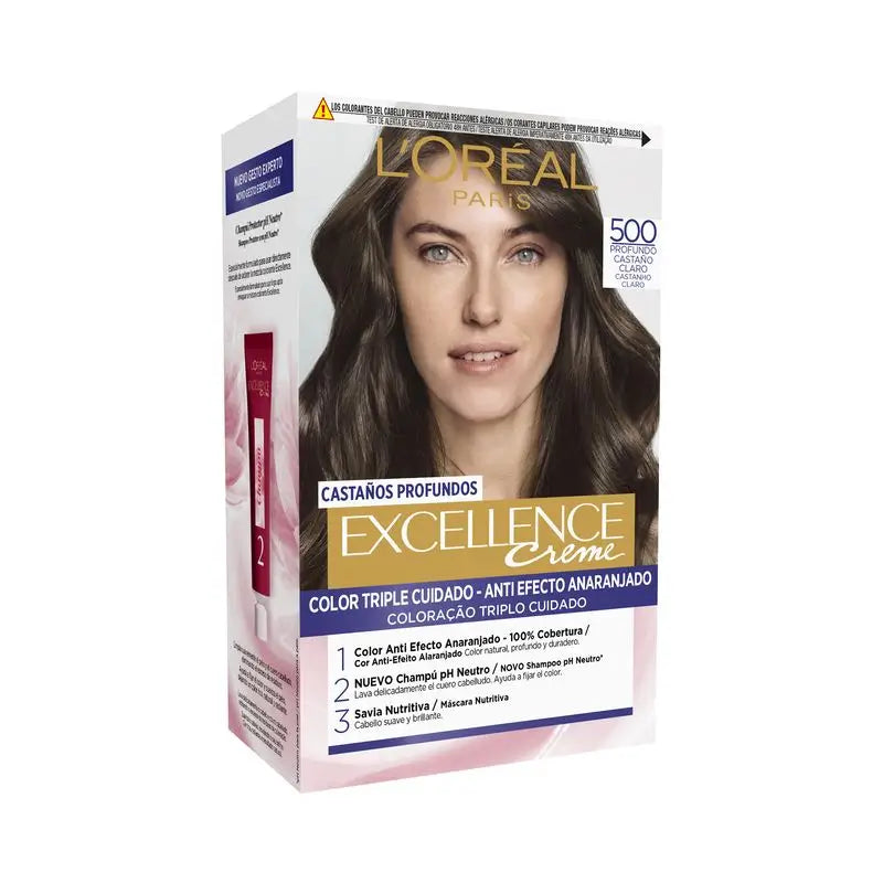 L'Oréal Paris Excellence Deep Auburn Permanent Hair Color - Shade 500 Light Deep Auburn