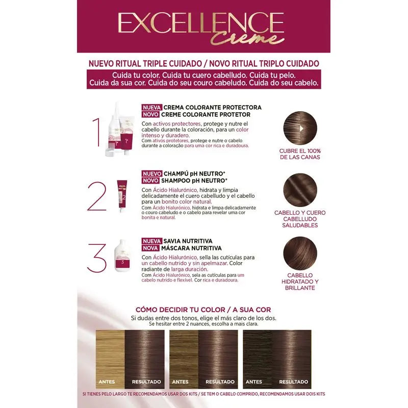 L'Oréal Paris Excellence Creme Permanent Hair Color - Shade 5.02 Iced Light Brown