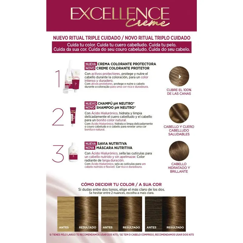 L'Oréal Paris Excellence Creme Permanent Hair Color - Shade 5.3 Praline Chocolate