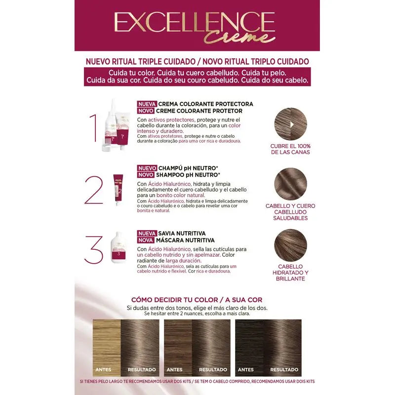 L'Oréal Paris Excellence Creme Permanent Hair Color - Shade 6.1 Dark Ash Blonde