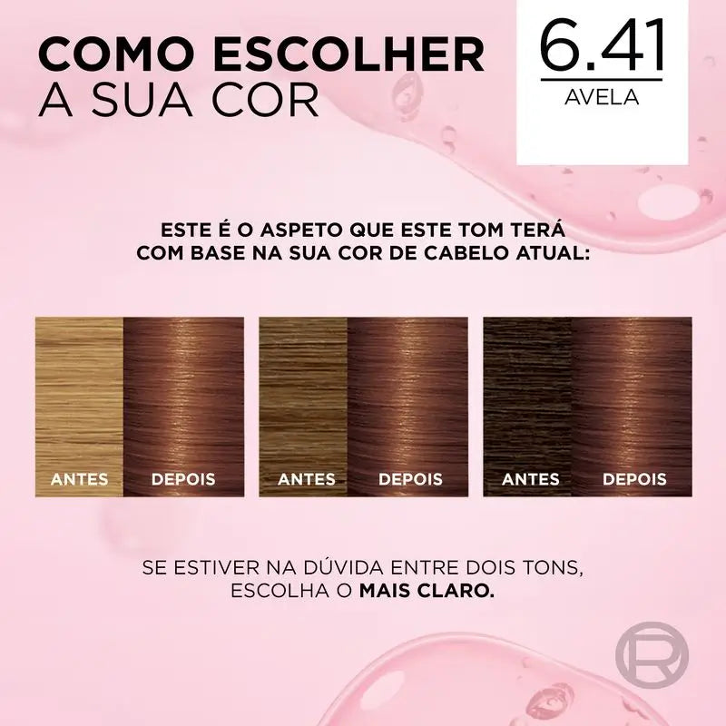 L'Oréal Paris Excellence Creme Permanent Hair Colour - Shade 6.41 Hazelnut