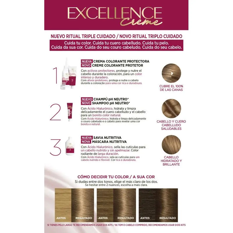 L'Oréal Paris Excellence Creme Permanent Hair Color - Shade 7 Blonde