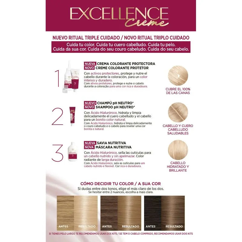 L'Oréal Paris Excellence Creme Permanent Hair Color - Very Light Blonde Shade 9