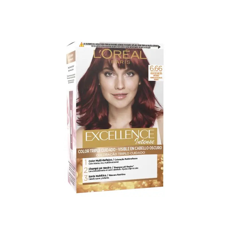 L'Oréal Paris Excellence Intense Permanent Hair Color - Shade 6.66 Scarlet Red