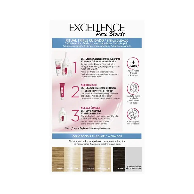 L'Oréal Paris Excellence Pure Blonde Ultra-Lightening - Shade 03 Ultra Light Ash Blonde