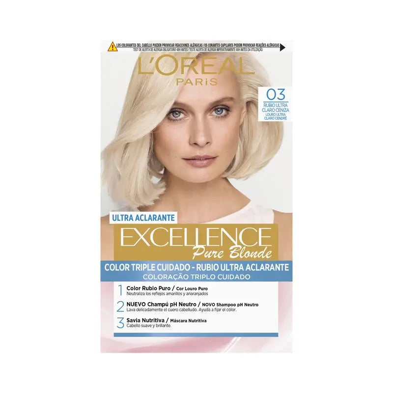 L'Oréal Paris Excellence Pure Blonde Ultra-Lightening - Shade 03 Ultra Light Ash Blonde