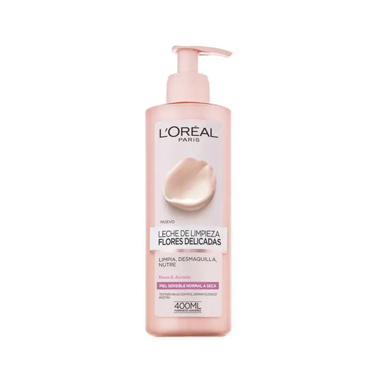 L'Oréal Paris Delicate Flowers Cleansing Milk for Sensitive Skin 400Ml