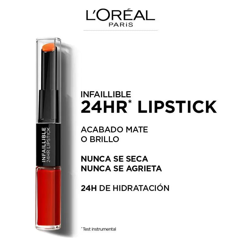 L'Oréal Paris Infallible 24H 404 Corail Constant Coral Permanent Lipstick