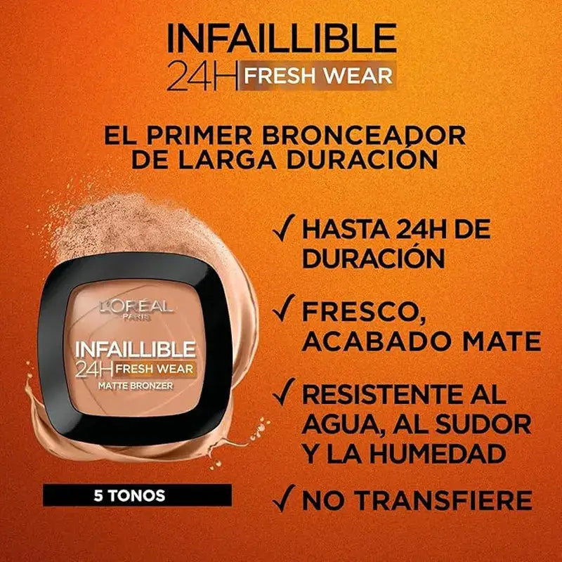 L'Oréal Paris Infallible 24H Long Lasting Matte Bronzing Powder Shade 350 Medium