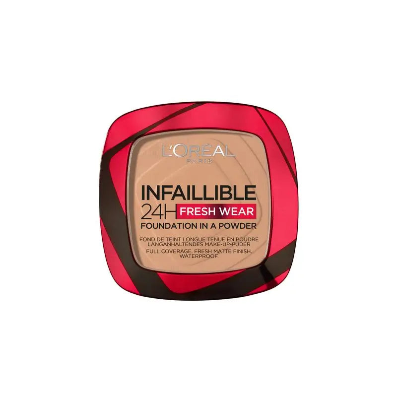 L'Oréal Paris Infallible 24H Long Lasting Matte Compact Powder Shade 220 Sand For Medium Dark Skins