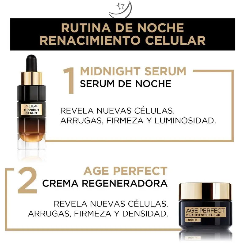 L'Oréal Paris Midnight Serum Age Perfect Cellular Revival, With Antioxidant Complex, Night Facial Serum