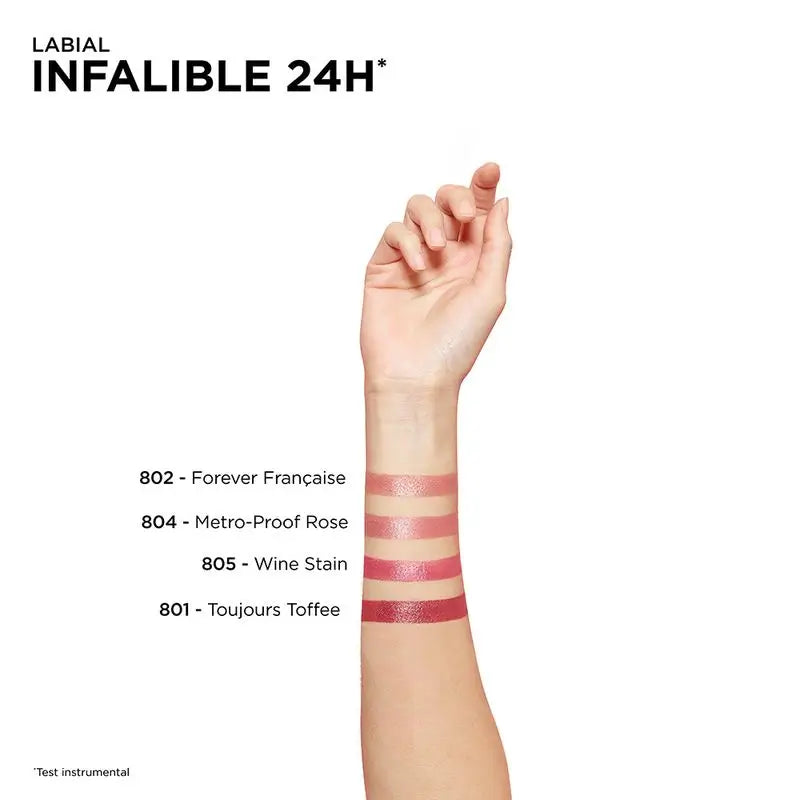 L'Oréal Paris 24H Infallible Permanent Lipstick Shade 801 Toujours Toffee