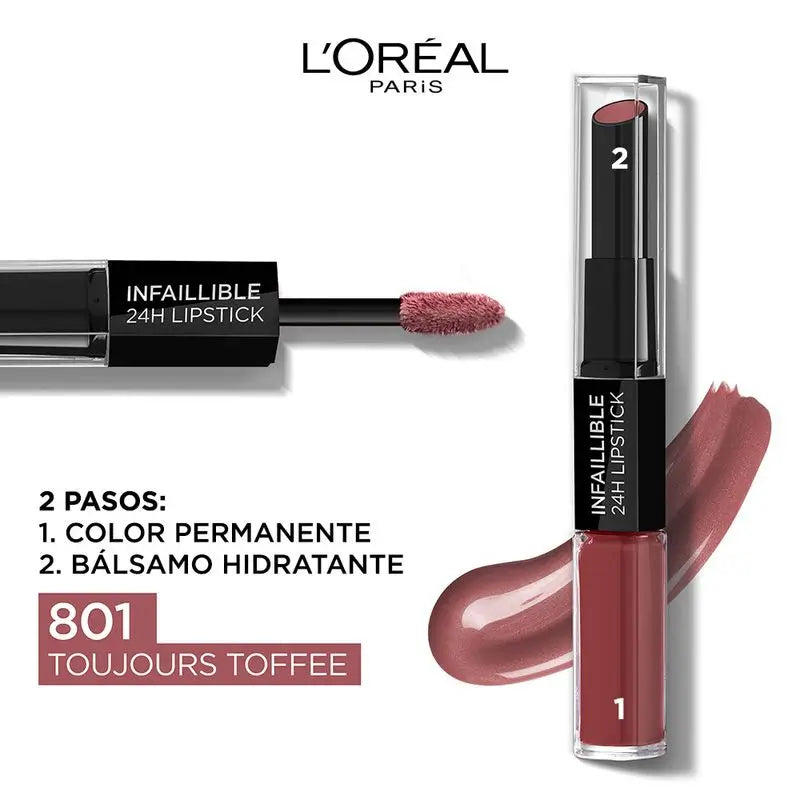 L'Oréal Paris 24H Infallible Permanent Lipstick Shade 801 Toujours Toffee