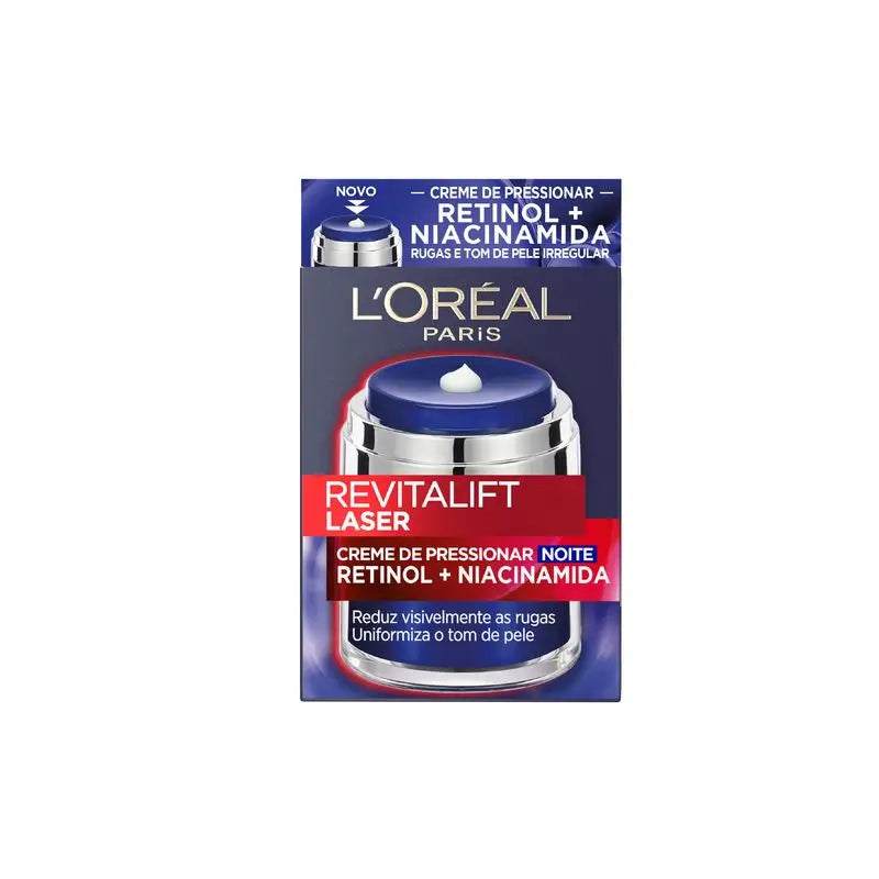 L'Oréal Paris Pressed Laser Revitalift Night Cream With Retinol + Niacidamide Single Dose Format, 50Ml